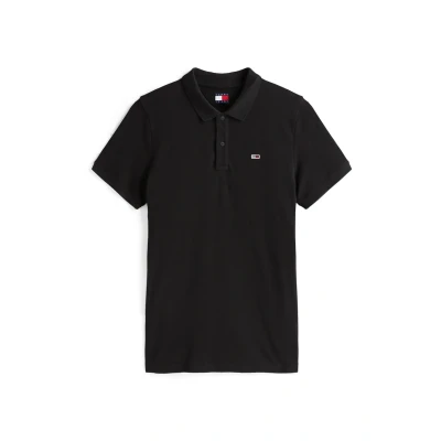 Abbildung von Tommy Jeans SLIM Placket Poloshirt, Herren, Größe: 58, Black