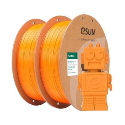 Abbildung von eSUN PLA Filament 1.75mm, Basic 3D Drucker Maßgenauigkeit +/ 0.03mm, 1KG pro Spule, 2 Spulen Druck Filament, Orange 2KG