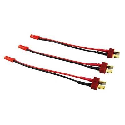 Abbildung von OliYin 3 stücke Männlichen Deans T Stecker zu JST Adapter 3,93 Zoll Heavy Duty 20awg Draht (Packung von 3)