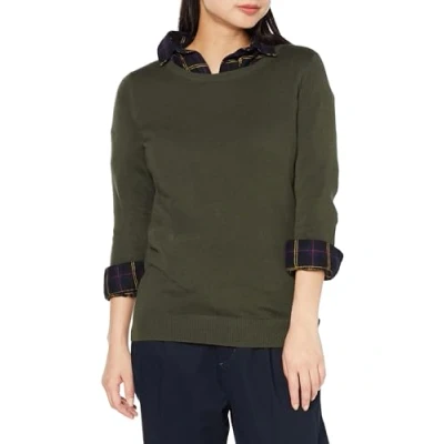 Abbildung von Amazon Essentials Damen Leichter, Langärmeliger Pullover Mit Rundhalsausschnitt (Erhältlich in Übergröße), Olivgrün, XS