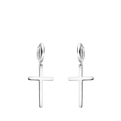 Abbildung von Sofia Milani Cross Ohrringe, Damen, Größe: One Size, Silver coloured