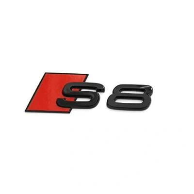 Abbildung von Audi 4N0071804 Schriftzug S8 schwarz/rot Tuning Exclusive Black Edition Emblem