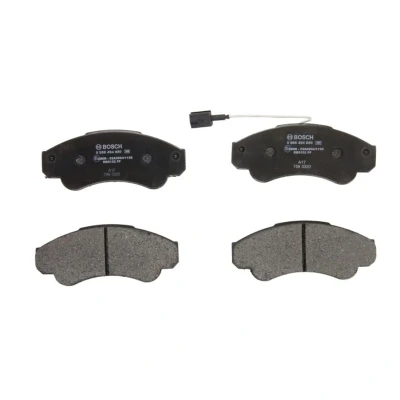 Abbildung von BOSCH 0 986 494 850 Bremsbelagsatz Low Metallic mit integriertem Verschleißsensor Anti Quietsch Blech CITROËN: Relay II Van