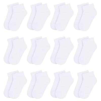 Abbildung von Libella 12er Kinder Mädchen Socken Nahtlose und Streifen Kids Füßlinge Sneakersocken Weiss 2863 31 34
