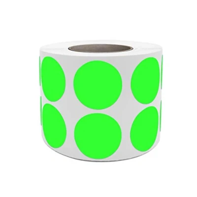 Abbildung von Aufkleber Neon Grün 19 mm Sticker 1,9 cm Klebepunkte 1050 Stück von Royal Green