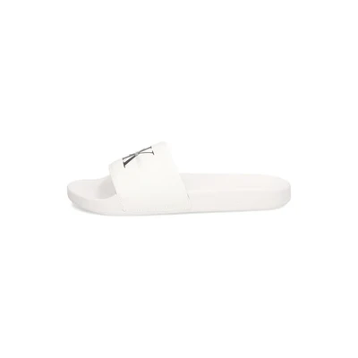Abbildung von Calvin Klein Jeans Slide Monogram Pantolette flach, Herren, Größe: 45, Triple bright white Schuhe