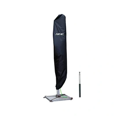 Abbildung von Awnic Sonnenschirm Schutzhülle Ampelschirm Abdeckung für Sonnenschirmhülle Ø 300cm Reißfest Wasserdicht 420D 265cmx40/50 cm