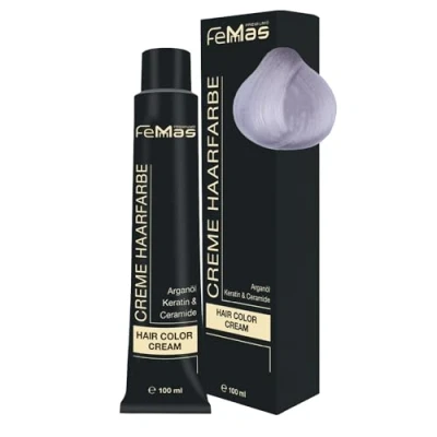 Abbildung von FemMas Haarfarbe Superaufheller Ultra Violett 902 S I Professionelle Creme zur Aufhellung um bis zu 5 Tonstufen Dauerhafte Haarfärbung für strahlende, haltbare Farbergebnisse 100 ml