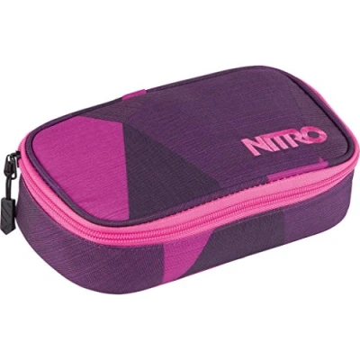 Abbildung von Nitro Pencil Case XL inkl. Geo Dreieick &amp; Stundenplan, Federmäppchen, Schlampermäppchen, Faulenzer Box, Federmappe, Stifte Etui, Fragments Purple