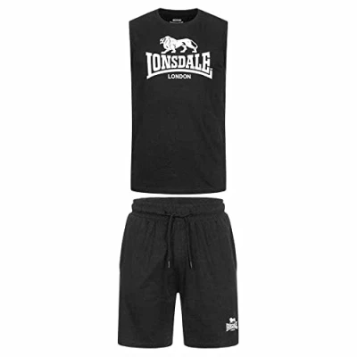Abbildung von Lonsdale Normale Passform Shorts, Herren, Größe: Large, Black white