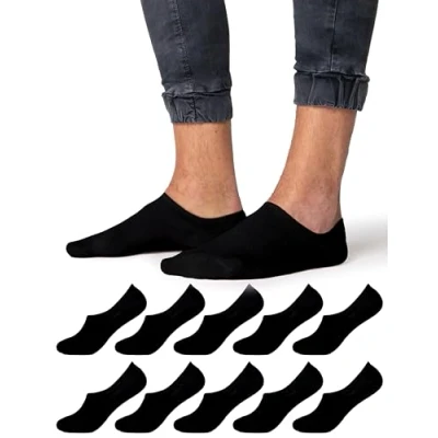 Abbildung von Occulto Herren Füsslinge Sneaker Socken 10er Pack (Modell: Strolch) Schwarz 39 42