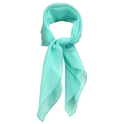 Abbildung von TigerTie Feines Damen Chiffon Nickituch in mint grün einfarbig Uni Größe 58 cm x Tuch Halstuch Schal
