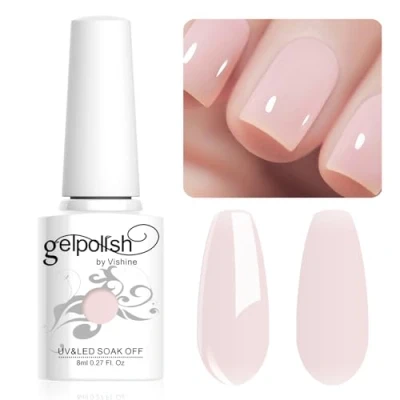 Abbildung von Vishine Nagellack, 8 ml, semi permanent, Gel, UV, LED, Soak Off, Maniküre, Pink #1361