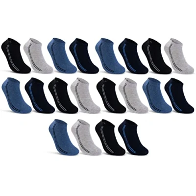 Abbildung von 8 12 20 Paar Sneaker Socken Herren Baumwolle Atmungsaktiv Mehrfarbig 16777 (39 42 Paar)