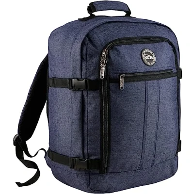 Abbildung von Cabin Max Metz 30L Rucksack für Easyjet Handgepäck 45x36x20 aus recyceltem Polyester Geräumige Reisetasche mit Vordertasche, Tablet Halterung &amp; Trolley Halter optimale Organisation