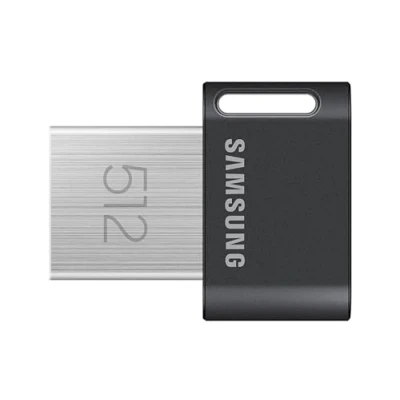 Abbildung von Samsung FIT Plus USB Stick Typ A, 512 GB, 400 MB/s Lesen, 110 Schreiben, Kompakter 3.2 Speicherstick mit Schlüsselring, Gray, MUF 512AB/APC