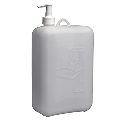 Abbildung von hünersdorff Pumpspender 2000ml ideal für Seife oder Desinfektionsmittel, BPA frei, temperaturbeständig, naturfarben, 810260