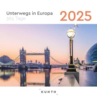 Abbildung von Unterwegs in Europa KUNTH 365 Tage Abreißkalender 2025: Tägliche Inspiration Bild und Text. Kalender zum Aufhängen oder Aufstellen.