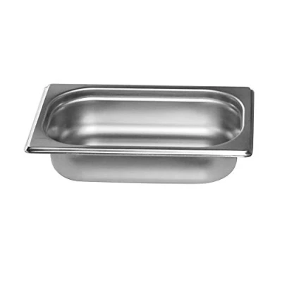 Abbildung von Gastro Bedarf Gutheil Gastronormbehälter GN Behälter 1/4 65 mm Tief stapelbar Edelstahl Geeignet für Chafing Dish, Bain Marie, Saladette