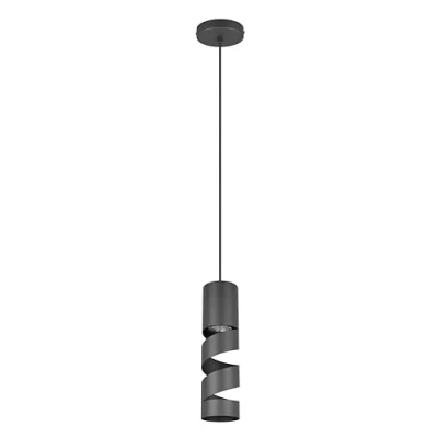 Abbildung von Hängeleuchte Stream, schwarz, Ø 8 cm, Metall, GU10