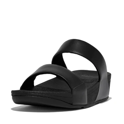 Abbildung von Fitflop Damen Lulu Slide Leather Schiebe Sandalen, Schwarz, 42 EU
