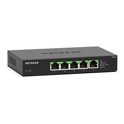 Abbildung von NETGEAR MS305 5 Port 2.5 gbit Switch Multi Gigabit LAN (Netzwerk mit 5x 1G/2,5G, Desktop oder Wandmontage und eingeschränkter 3 Jahre Garantie)