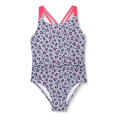 Abbildung von Playshoes Mädchen Uv schutz Badeanzug Schwimmanzug Badebekleidung, Grau Leo, 134 140 EU