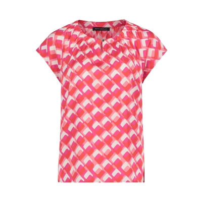 Abbildung von Betty Barclay Casualmit Muster Bluse, Damen, Größe: 46, Rot weiß