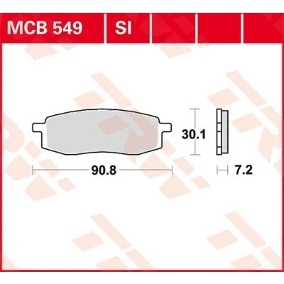 Abbildung von TRW Organic Allround MCB549 Bremsbelagsatz