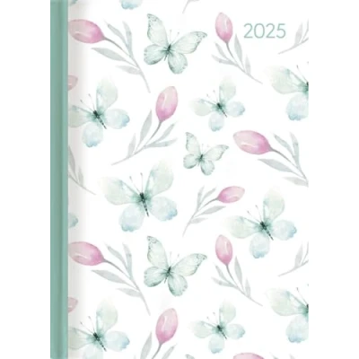 Abbildung von Alpha Edition Ladytimer Butterfly 2025 Taschenkalender, 10,7x15,2cm, Kalender mit 192 Seiten, Notizmöglichkeiten nach jedem Tag, Mondphasen und internationales Kalendarium