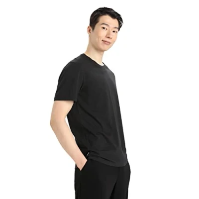 Abbildung von Icebreaker Central Classic Sport Tshirt, Herren, Größe: Medium, Black