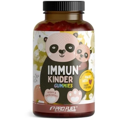 Abbildung von Vitamin Gummibärchen für Kinder 60x mit B12, C, D3, K2, Zink &amp; Selen Immunsystem und Zellschutz optimal dosiert laborgeprüft Zertifikat zuckerfrei vegan