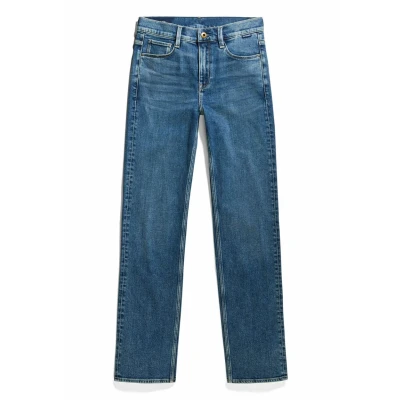 Abbildung von G Star Strace Jeans Straight Leg, Damen, Größe: 24x30, Antique faded orinoco blue