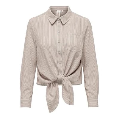 Abbildung von ONLY Damen Onllecey Ls Knot Shirt Noos Wvn, Toasted Coconut, S