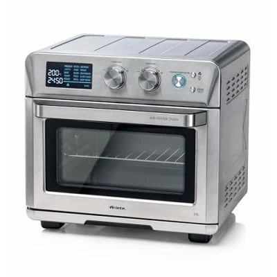 Abbildung von Ariete 4629 Airy Fryer Oven Digital SS, Luftfriteuse, Elektroofen, Fassungsvermögen 25 l, 1700 W, für Pizza 30 cm, LED Display, Temperatur max. 230 C, Silber