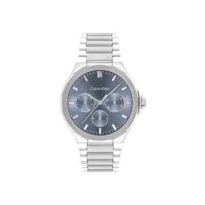 Abbildung von Calvin Klein Vibrancy Uhr silvercoloured/blue, Damen, Größe: One Size, Silver coloured/blue