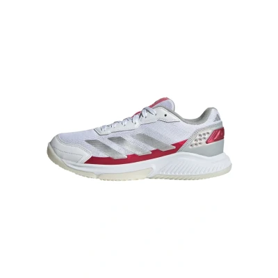Abbildung von adidas Performance Courtquick Padel Padelschuhe, Damen, Größe: 36 2/3, Ftwr white silver met lucid pink Kunststoff/textil