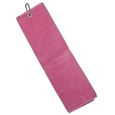 Abbildung von Longridge Luxuriöses 3 Fach gefaltetes Golfhandtuch Rosa