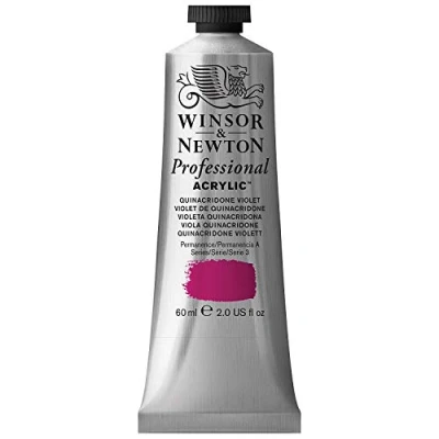 Abbildung von Winsor &amp; Newton 2320550 Professional Acrylfarbe in Künstlerqualität, hohe Farbbrillanz Deckkraft, Archivqualität, 60ml Tube Quinacridone Rotviolett