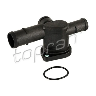 Abbildung von TOPRAN 110 363 Flansch Kunststoff Zylinderkopf, stirnseitig, getriebeseitig mit Dichtring VOLKSWAGEN: Golf 5, Passat B6 Variant, Caddy 3