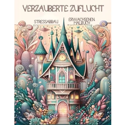Abbildung von Verzauberte Zuflucht: Ein Stressabbau Erwachsenen Malbuch von Launischen Feen Häusern für Achtsame Entspannung und Fantasie