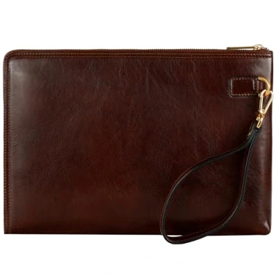 Abbildung von Time Resistance Lederclutch für Herren Handtasche Ledertasche Edles Portmonee Umhängetasche Clutch aus Leder