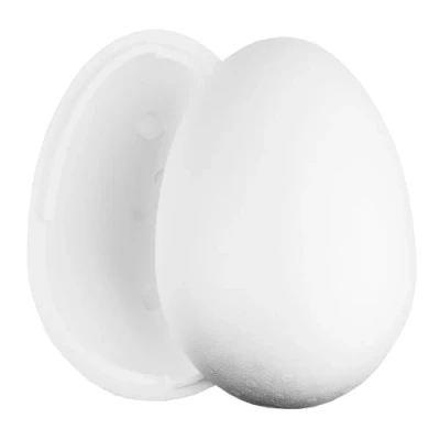 Abbildung von Ideen mit Herz Styropor Ei 2 teilig bemalen &amp; beschriften DIY Pailetten Geschenk Verpackung groß teilbar (30 cm hoch Ø 21 1 Stück)