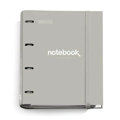 Abbildung von Miquelrius Ringbuch Notebook Messages, Ordner mit 4 Ringen + zusätzlichen 100 Blatt A4 5 mm kariert, 90 g, Trennblättern und Umschlag, Limettengrün