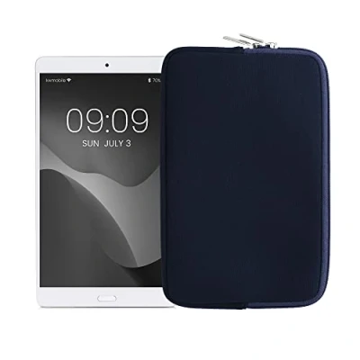 Abbildung von kwmobile Tablet Hülle kompatibel mit 8&quot; 8,4&quot; Universal Neopren Tasche Cover Case Schutzhülle Sleeve in Dunkelblau