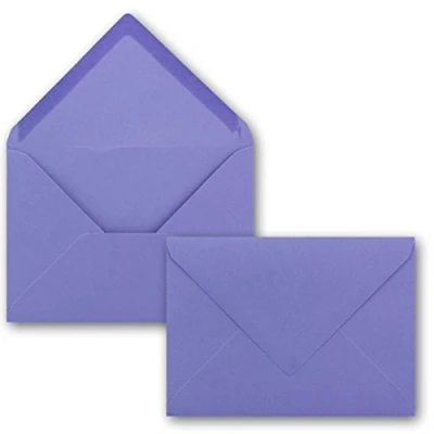 Abbildung von Briefumschläge in Violett 75 Stück DIN C5 Kuverts 22,0 x 15,4 cm Nassklebung ohne Fenster Weihnachten, Grußkarten Serie FarbenFroh