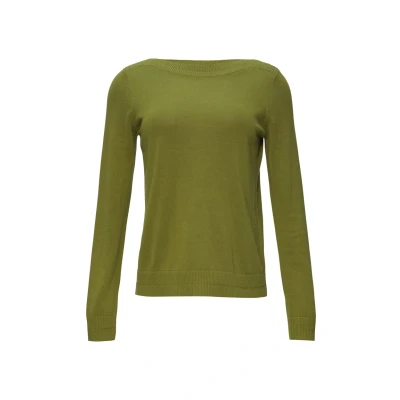 Abbildung von s.Oliver MIT Ubootausschnitt Strickpullover, Damen, Größe: 36, Guacamole