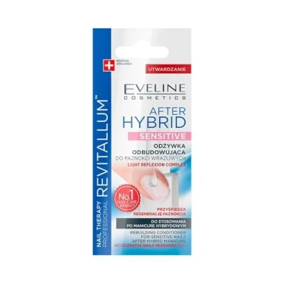 Abbildung von Eveline Cosmetics Nail Therapy Professional After Hybrid Revitalum Nagelhärter Conditioner, Intensive Pflege für beschädigte Nägel nach oder Gellack Maniküre, 12ml