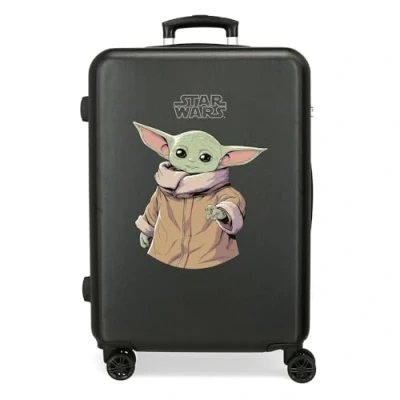 Abbildung von Star wars Grogu Maleta Mediana Negro 48x70x26 cms Rígida ABS Cierre TSA Integrado 81L 3,98 kgs 4 Ruedas Dobles