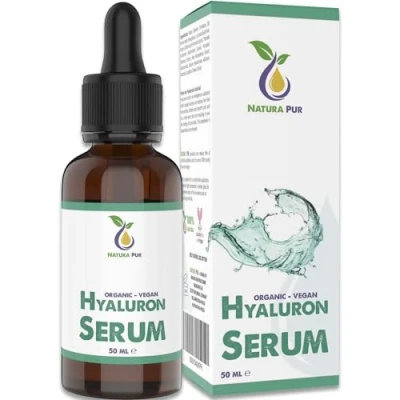 Abbildung von Hyaluron Serum BIO Hochdosiert 50ml, vegan Hyaluronsäure Gel mit Aloe Vera gegen Falten im Gesicht, Hals, Dekollete Naturkosmetik